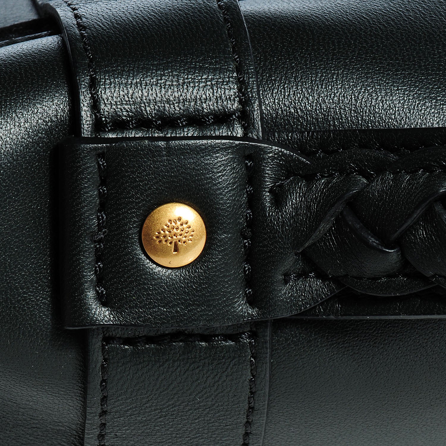 Mulberry Nappa and Suede Alexa Satchel Evergreen 10 of 15