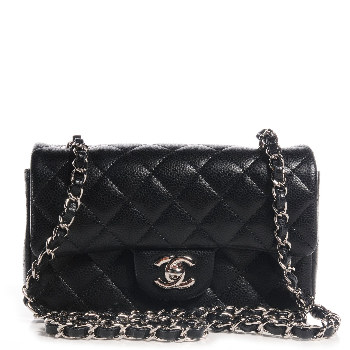 Caviar Quilted Mini Flap Black