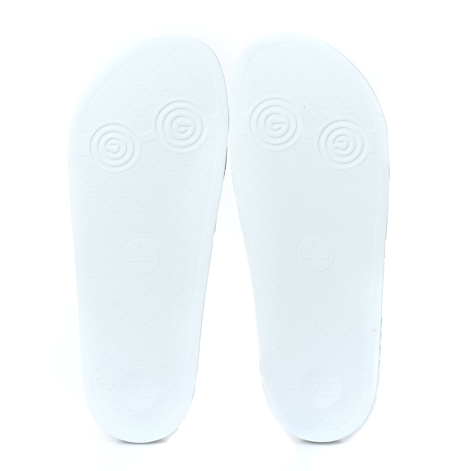 Gucci Rubber Web Mens Pool Slide Sandals 11 Great White 5 of 7