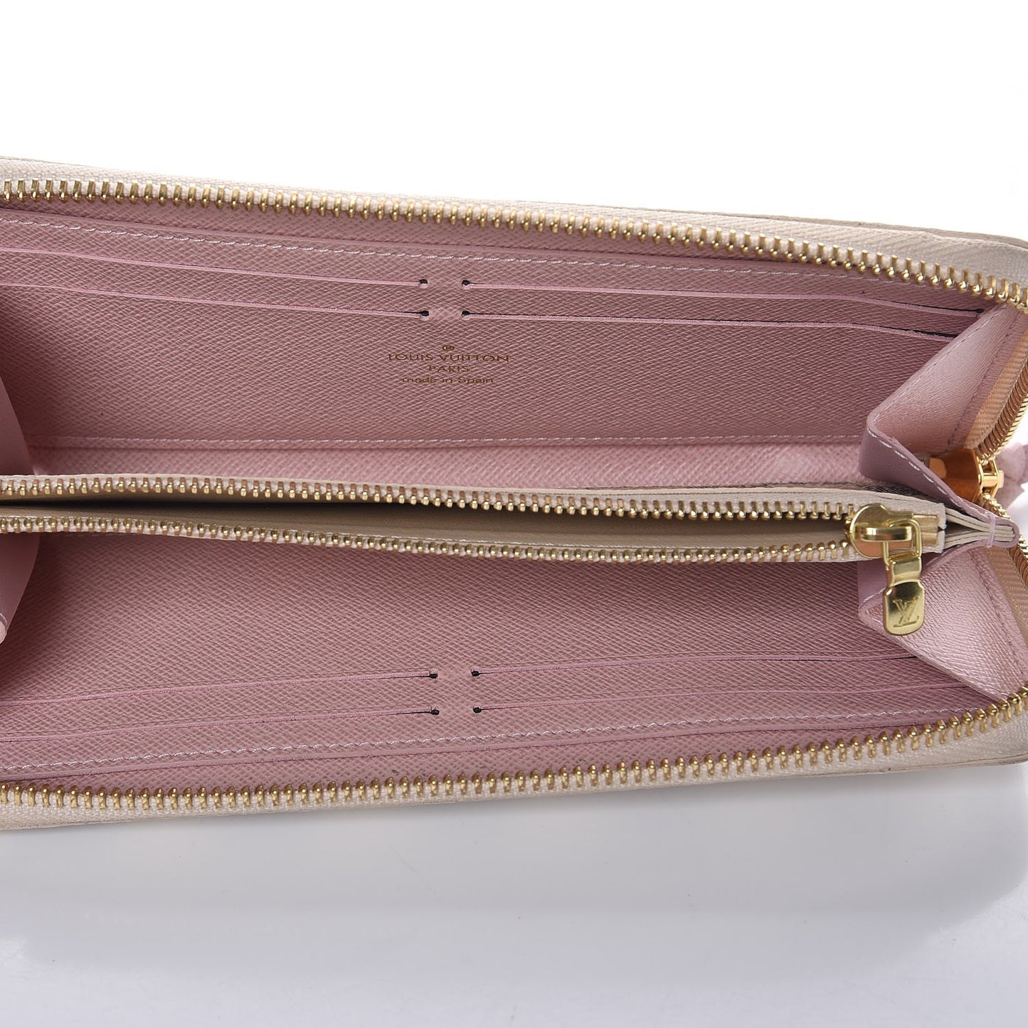 Damier Azur Clemence Wallet Rose Ballerine