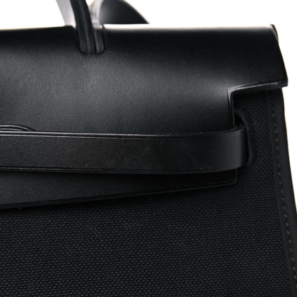 Hermes Military Toile Vache Hunter Herbag Zip PM 31 Black 11 of 14
