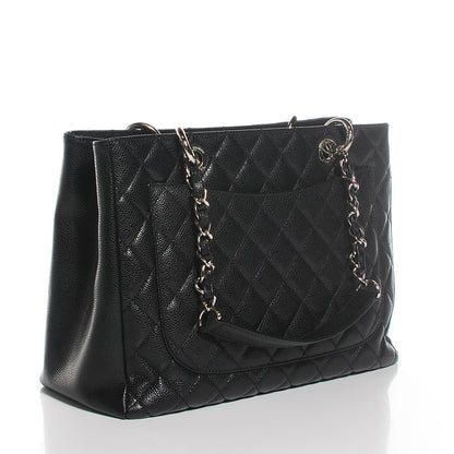 Chanel Caviar Quilted Grand Shopping Tote GST Black 3 of 7