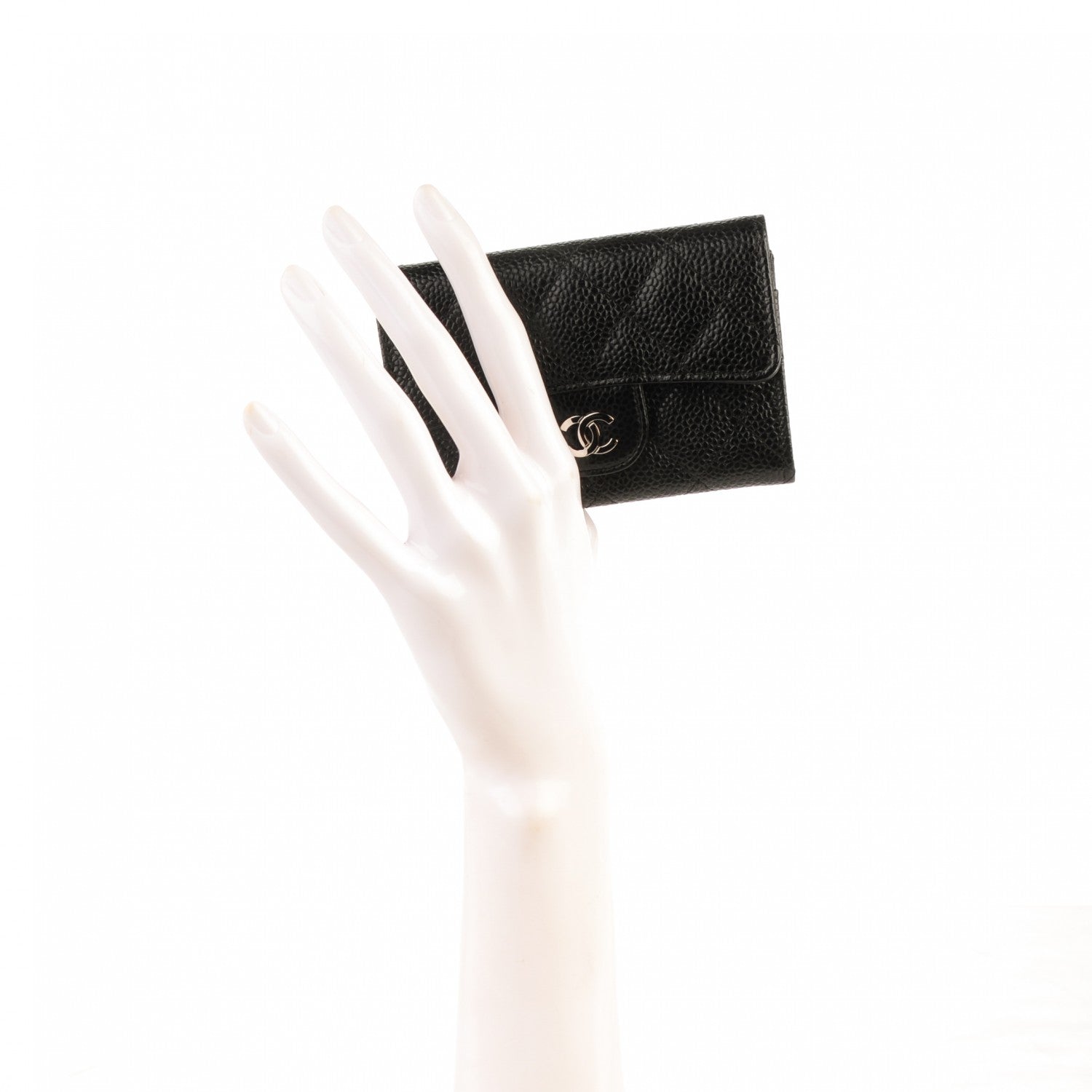 Chanel Caviar Quilted Flap Card Holder Black 2 of 8