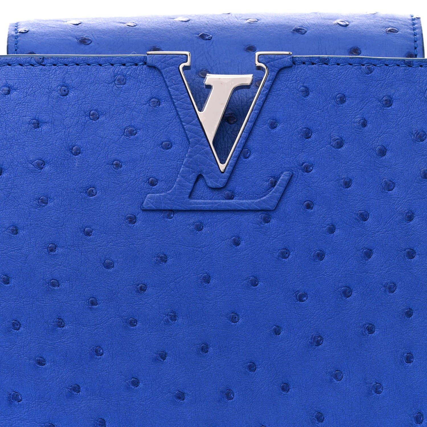 Louis Vuitton Ostrich Capucines MM Saphir 7 of 10