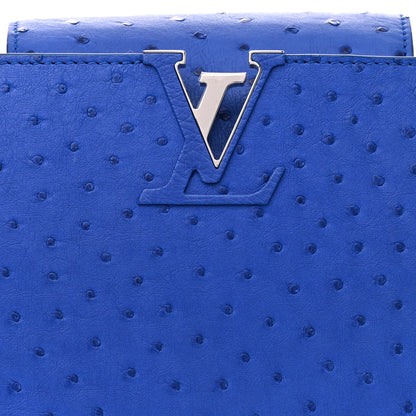 Louis Vuitton Ostrich Capucines MM Saphir 7 of 10