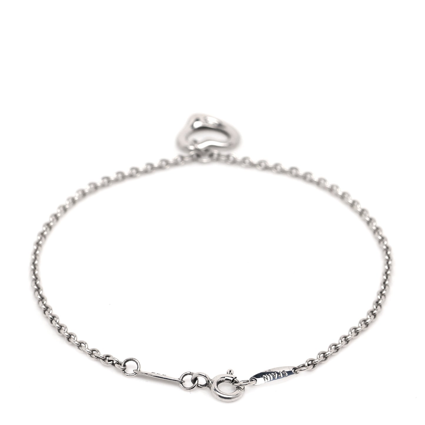 Sterling Silver Elsa Peretti Open Heart Charm Bracelet
