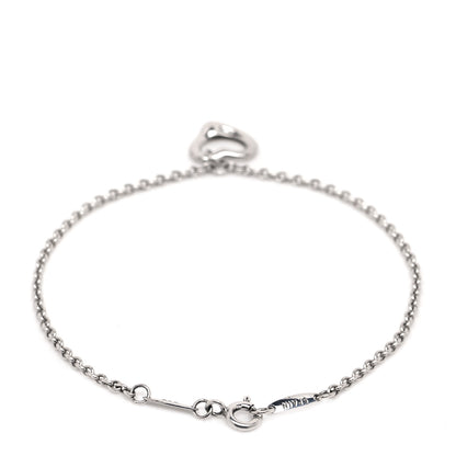 Tiffany Sterling Silver Elsa Peretti Open Heart Charm Bracelet 6 of 10
