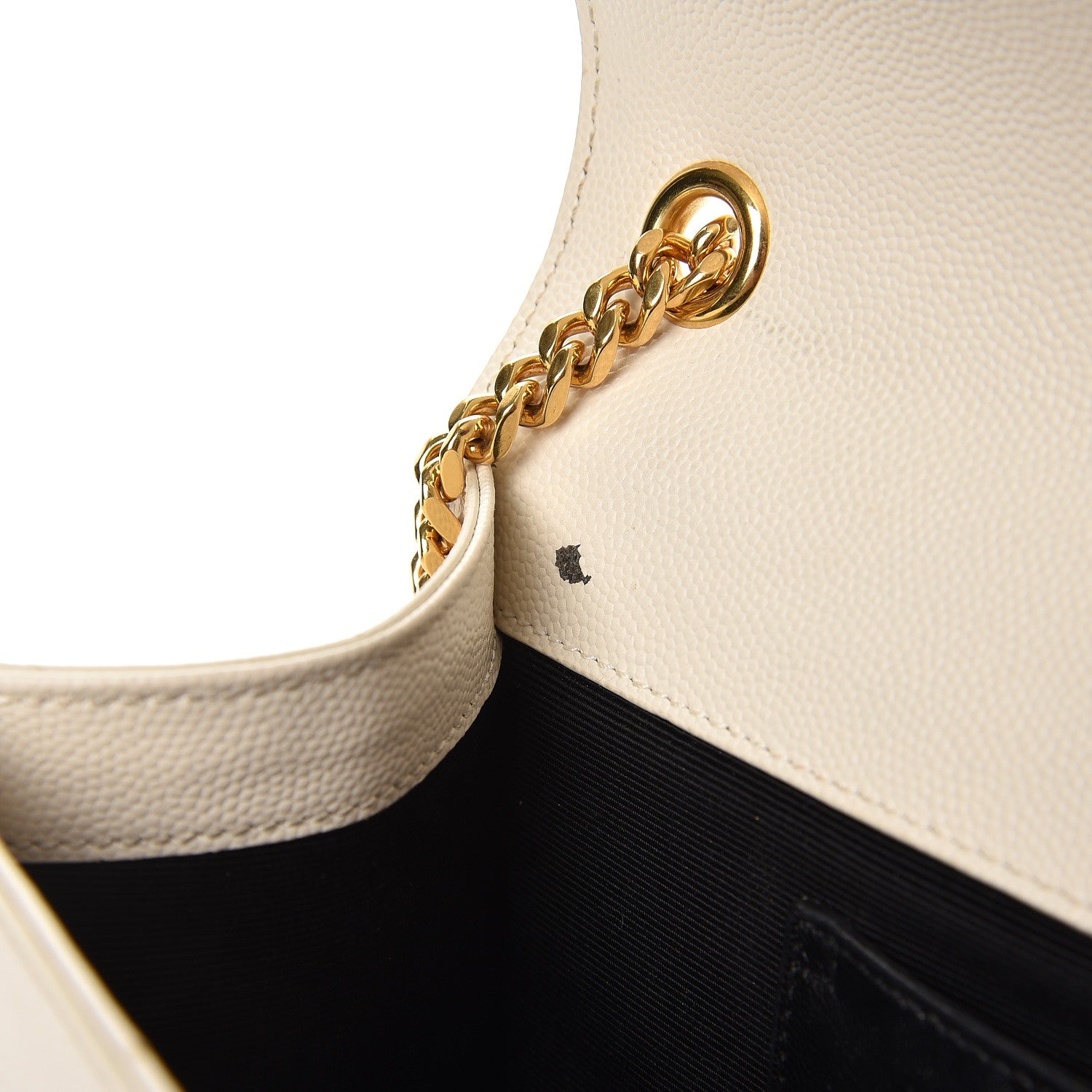 Saint Laurent Grain De Poudre Medium Monogram Kate Satchel Nude Powder 8 of 10