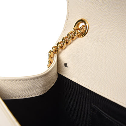 Saint Laurent Grain De Poudre Medium Monogram Kate Satchel Nude Powder 8 of 10