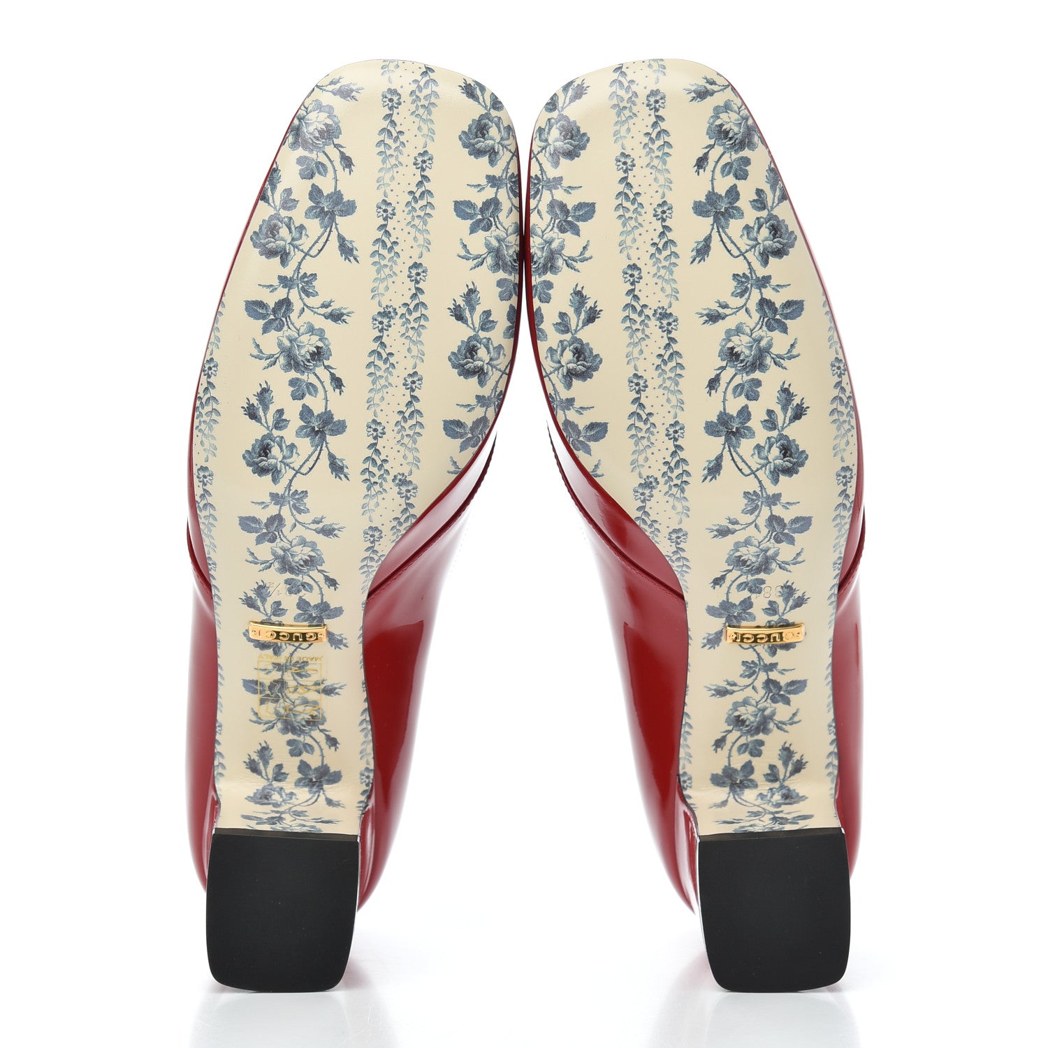 Gucci Vernice GG Victoire 55mm Loafer Pumps 38.5 Hibiscus Red 5 of 9
