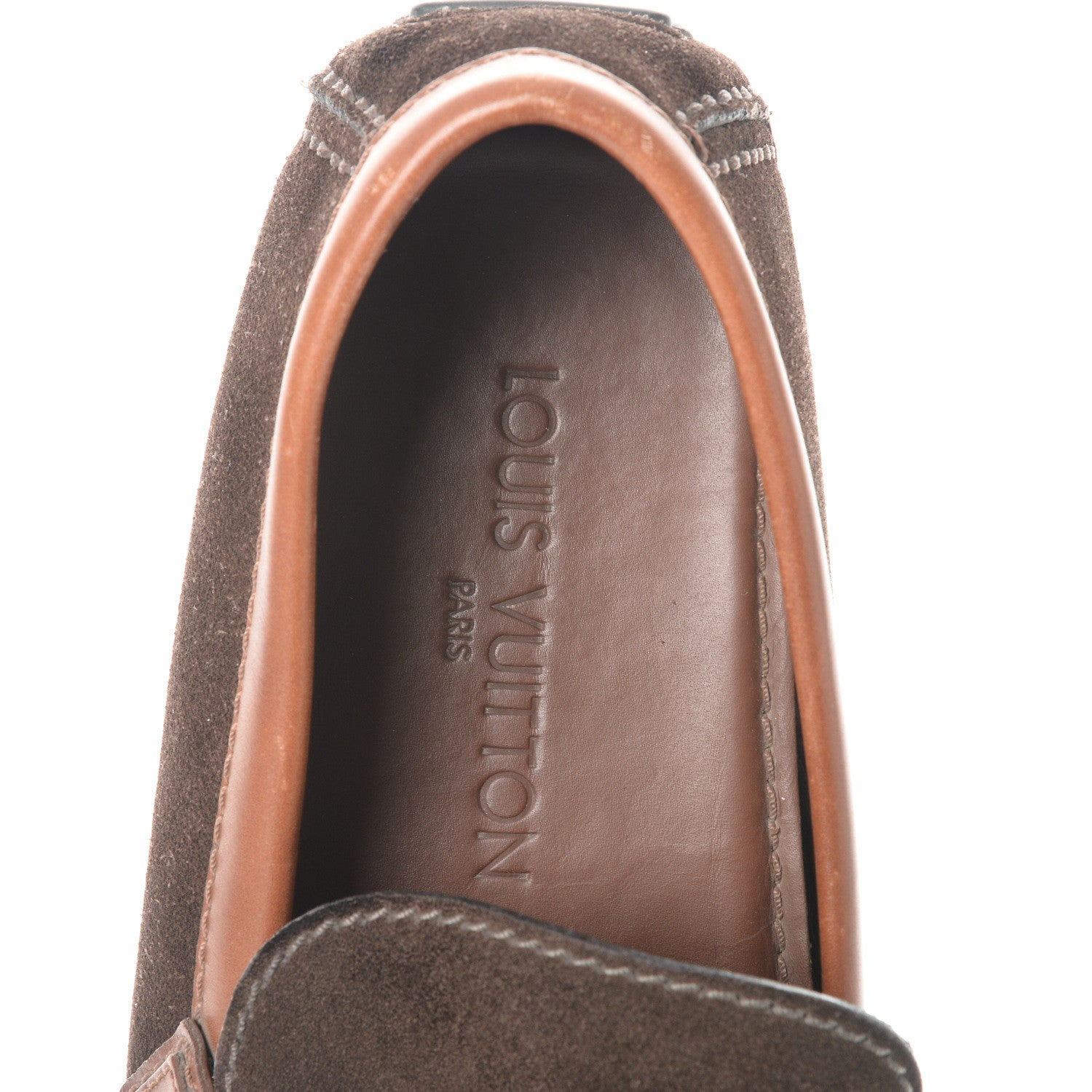 Louis Vuitton Suede Hockenheim Loafers 7 Brown 7 of 10