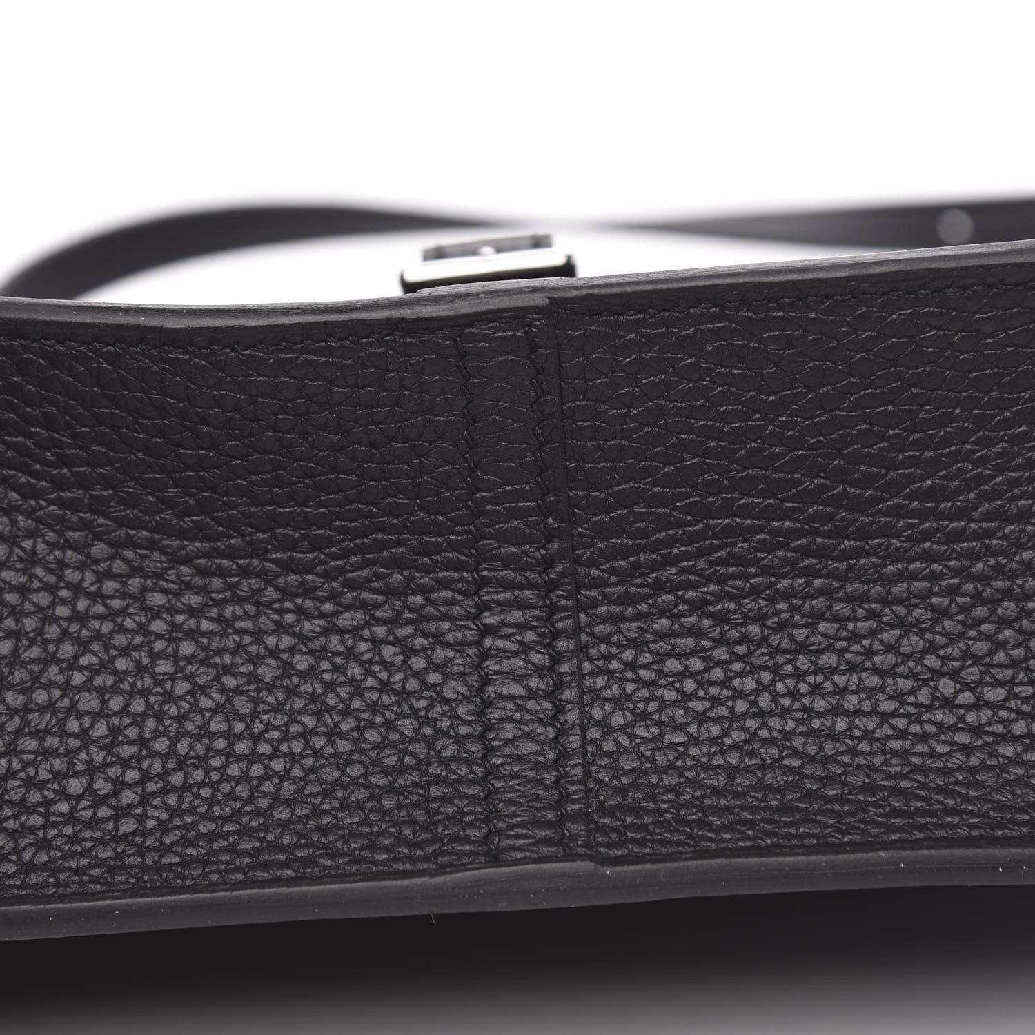 Hermes Taurillon Clemence Halzan 25 Black 10 of 12