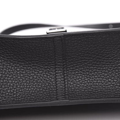 Hermes Taurillon Clemence Halzan 25 Black 10 of 12