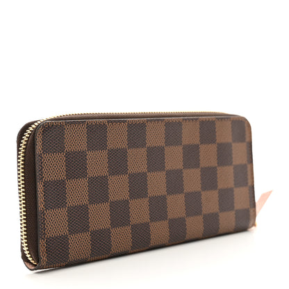 Louis Vuitton Damier Ebene Clemence Wallet Rose Ballerine 3 of 6