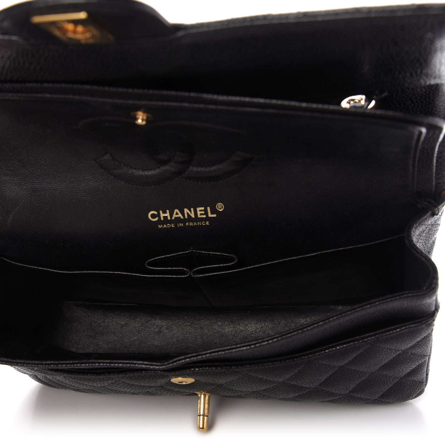 Chanel Caviar Quilted Medium Double Flap Black 5 of 11