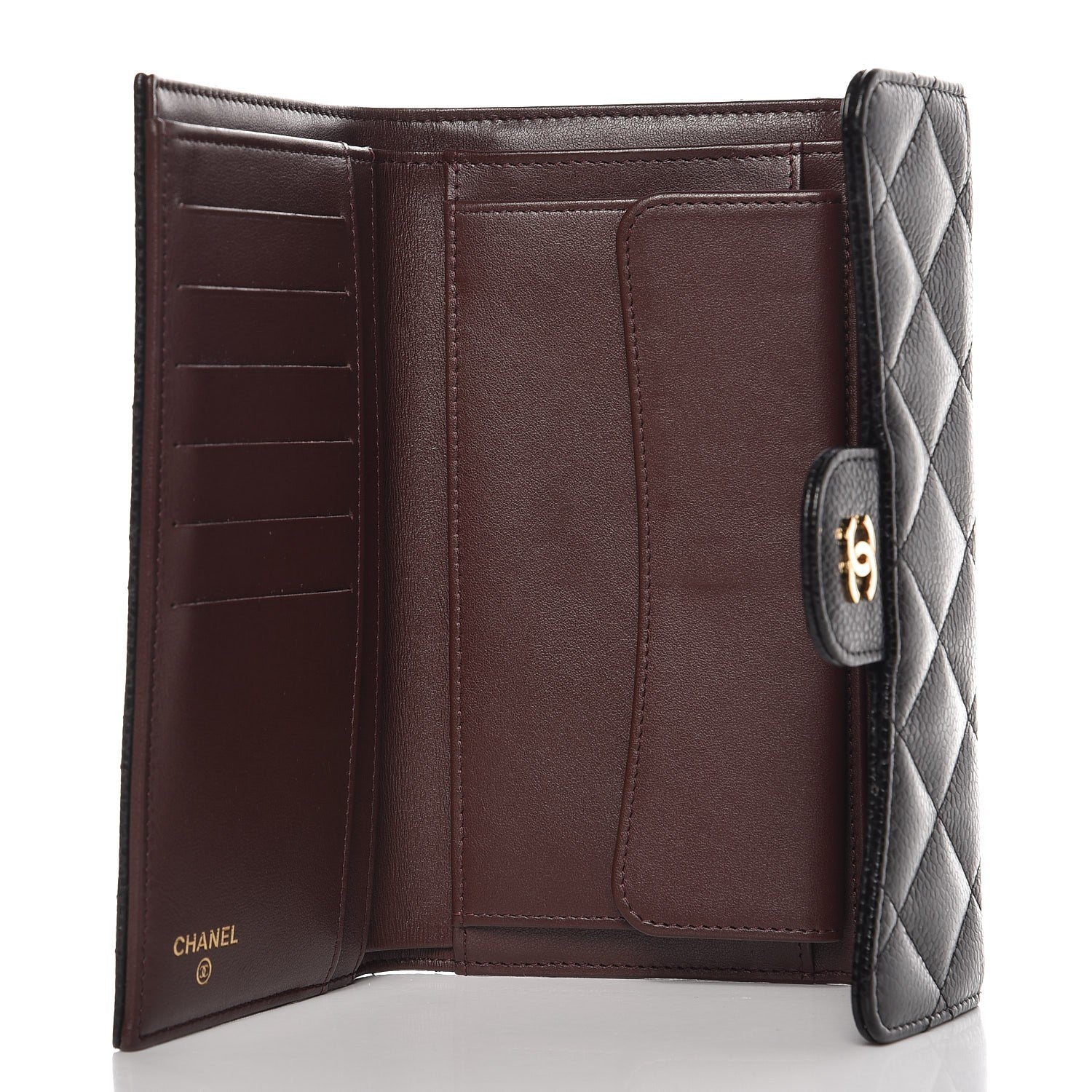 Chanel Caviar Quilted Large Flap Wallet Black 5 of 9