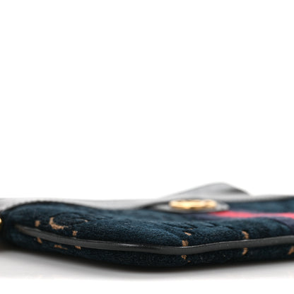 Gucci Velvet GG Monogram Textured Calfskin Web Smartphone Case Blue Beige Black 7 of 8