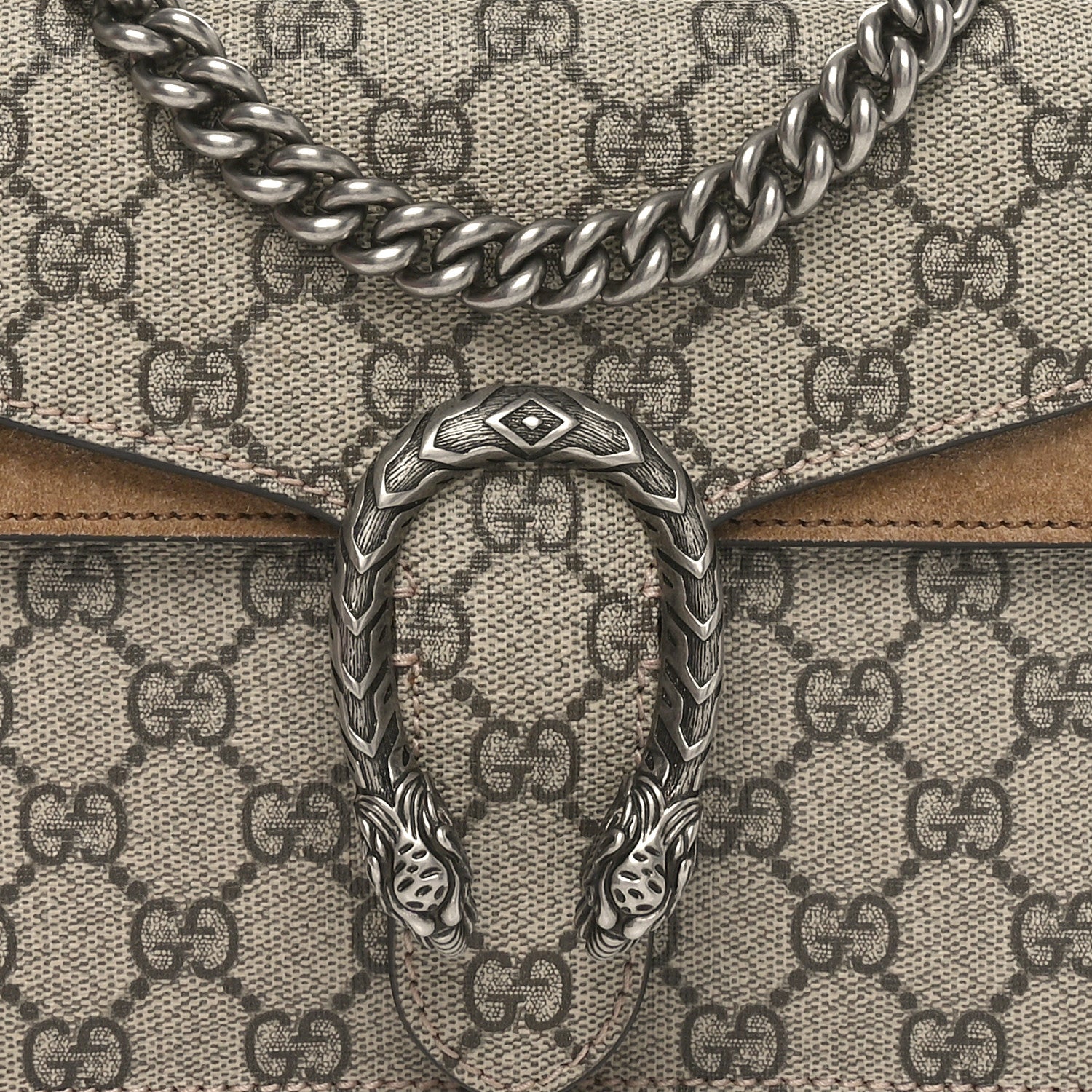 Gucci GG Supreme Monogram Mini Dionysus Shoulder Bag Taupe 8 of 10