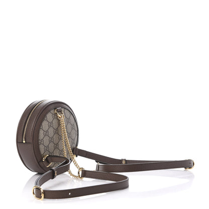 Gucci GG Supreme Monogram Web Mini Ophidia Round Backpack Brown 2 of 7