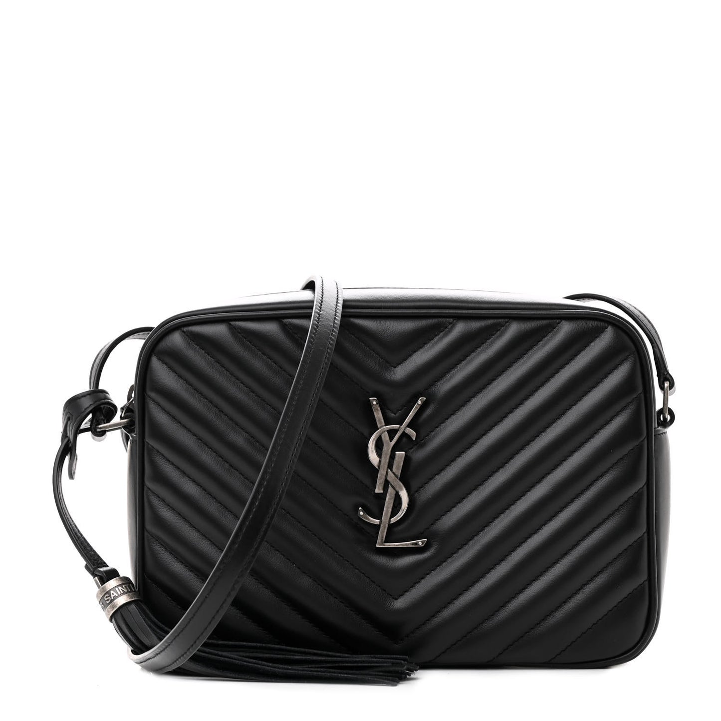 Calfskin Matelasse Monogram Lou Camera Bag Black