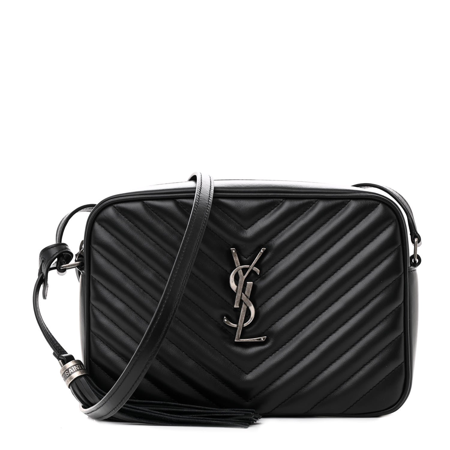 Saint Laurent Calfskin Matelasse Monogram Lou Camera Bag Black 1 of 11