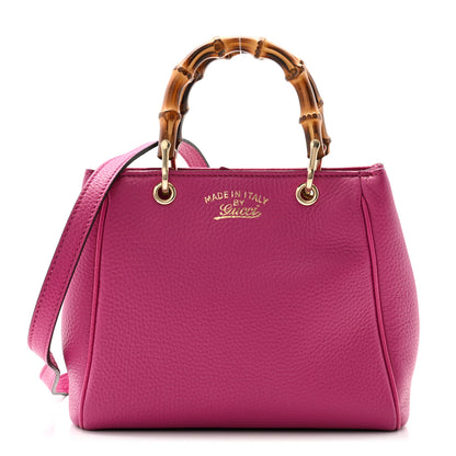 Gucci Calfskin Mini Bamboo Shopper Tote Bright Bougainvillea 1 of 10