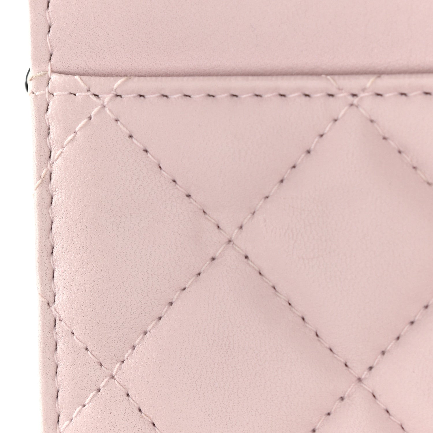 Chanel Lambskin Quilted Wallet On Chain WOC Light Pink 12 of 13