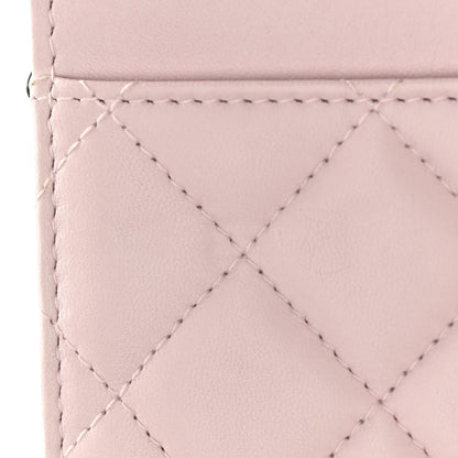 Chanel Lambskin Quilted Wallet On Chain WOC Light Pink 12 of 13