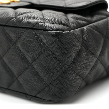 Chanel Caviar Quilted Wavy CC Hobo Black 9 of 9