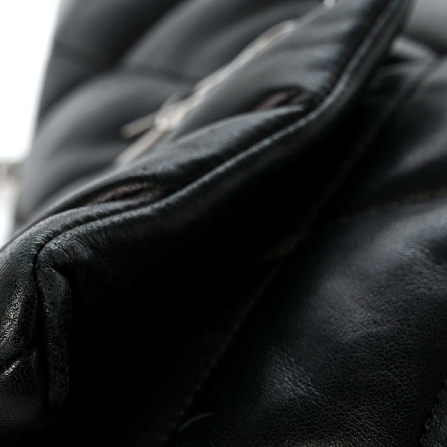 Saint Laurent Lambskin Quilted Toy Loulou Puffer Monogram Chain Satchel Black 13 of 13
