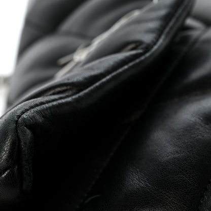 Saint Laurent Lambskin Quilted Toy Loulou Puffer Monogram Chain Satchel Black 13 of 13
