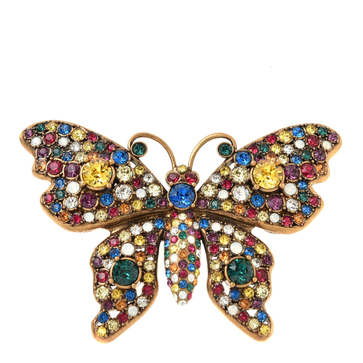 Gucci Crystal Butterfly Brooch Multicolor 2 of 7