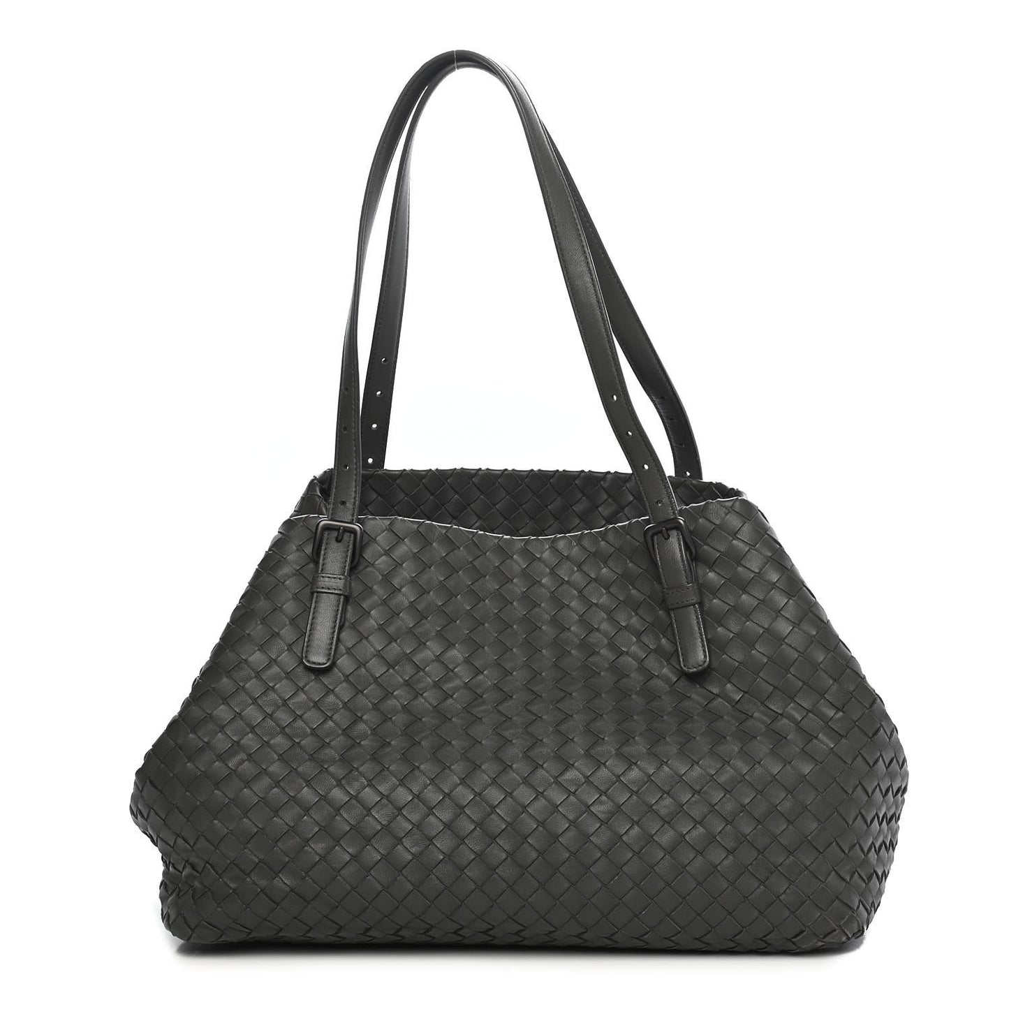 Nappa Intrecciato Medium Seamless Tote Light Grey
