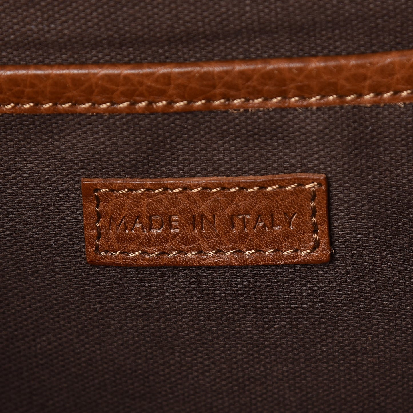 House Check Tote Dark Tan