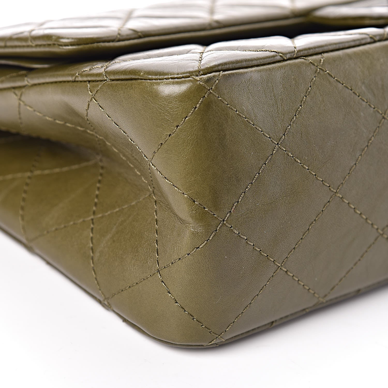 Chanel Aged Calfskin Quilted 2.55 Reissue 227 Flap Dark Green 5 of 9