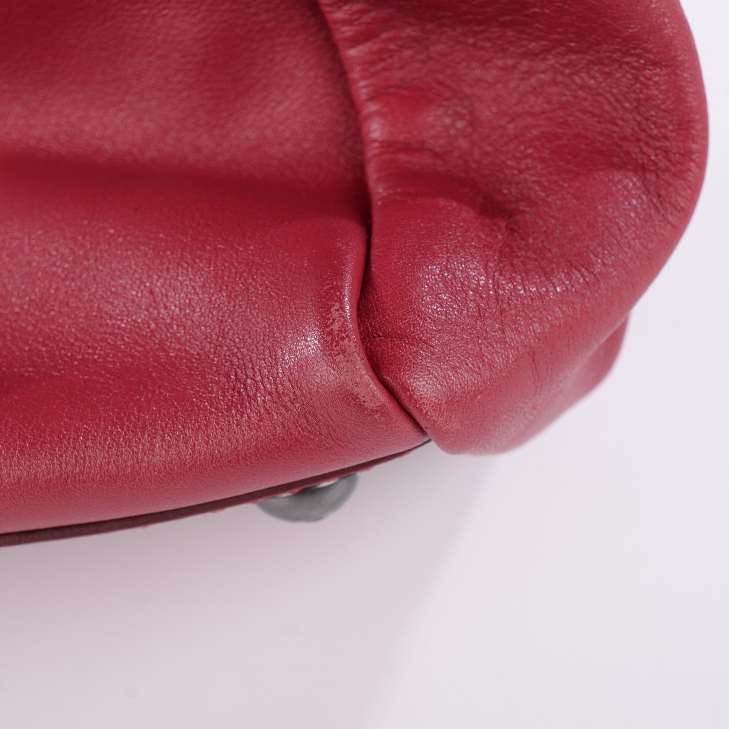 Fendi Vitello Suede Medium Peekaboo Iconic Satchel Rubino Peonia 9 of 16