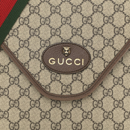 Gucci GG Supreme Monogram Web Medium Neo Vintage Flap Messenger Bag Beige New Acero 8 of 15