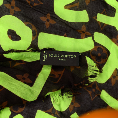 Louis Vuitton Cotton Graffiti Pareo Green 3 of 3