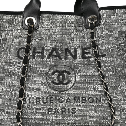 Chanel Canvas Medium Deauville Tote Charcoal 8 of 10