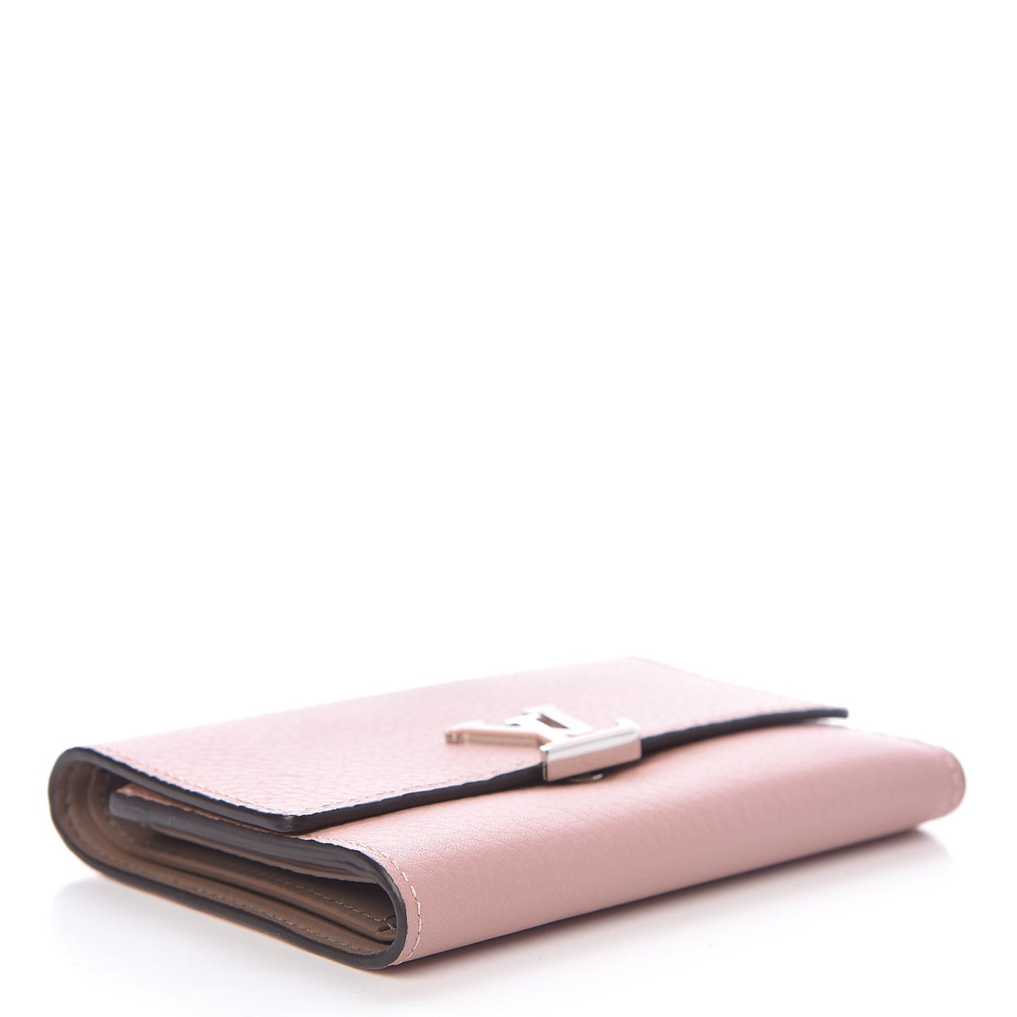 Taurillon Capucines Compact Wallet Magnolia