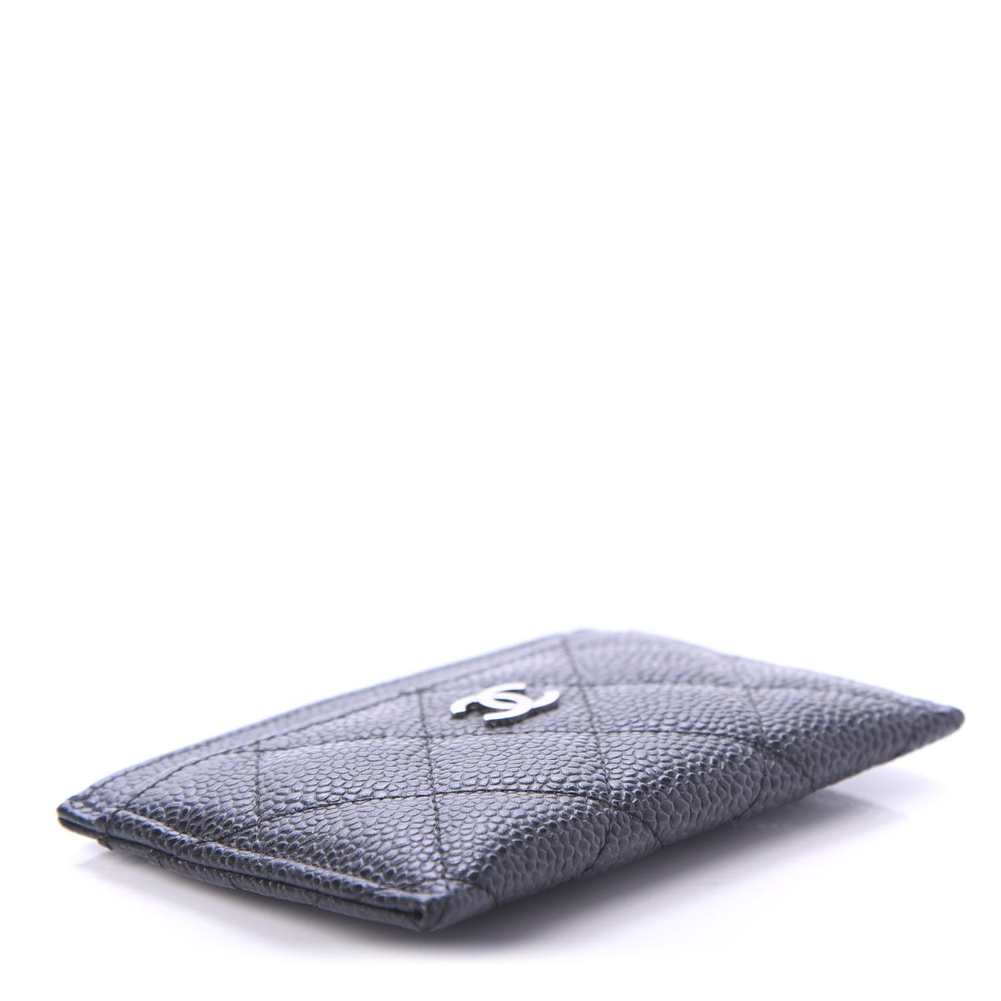Caviar Quilted Card Holder Black