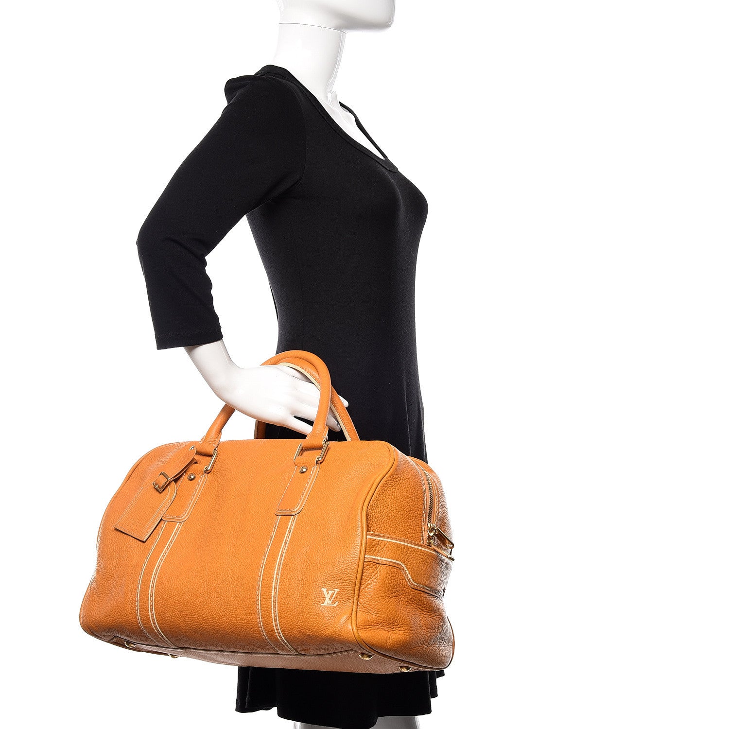 Louis Vuitton Tobago Calfskin Carryall Yellow 2 of 11
