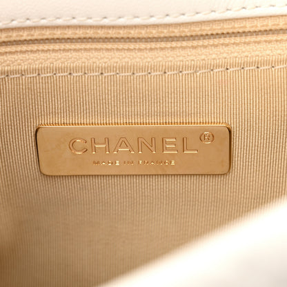 Chanel Goatskin Quilted Medium Chanel 19 Flap White 6 of 12
