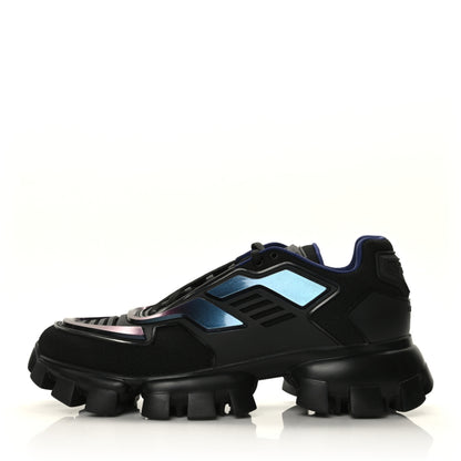 Prada Rubber Knit Fabric Iridescent Mens Cloudbust Thunder Sneakers 9.5 Black 1 of 7