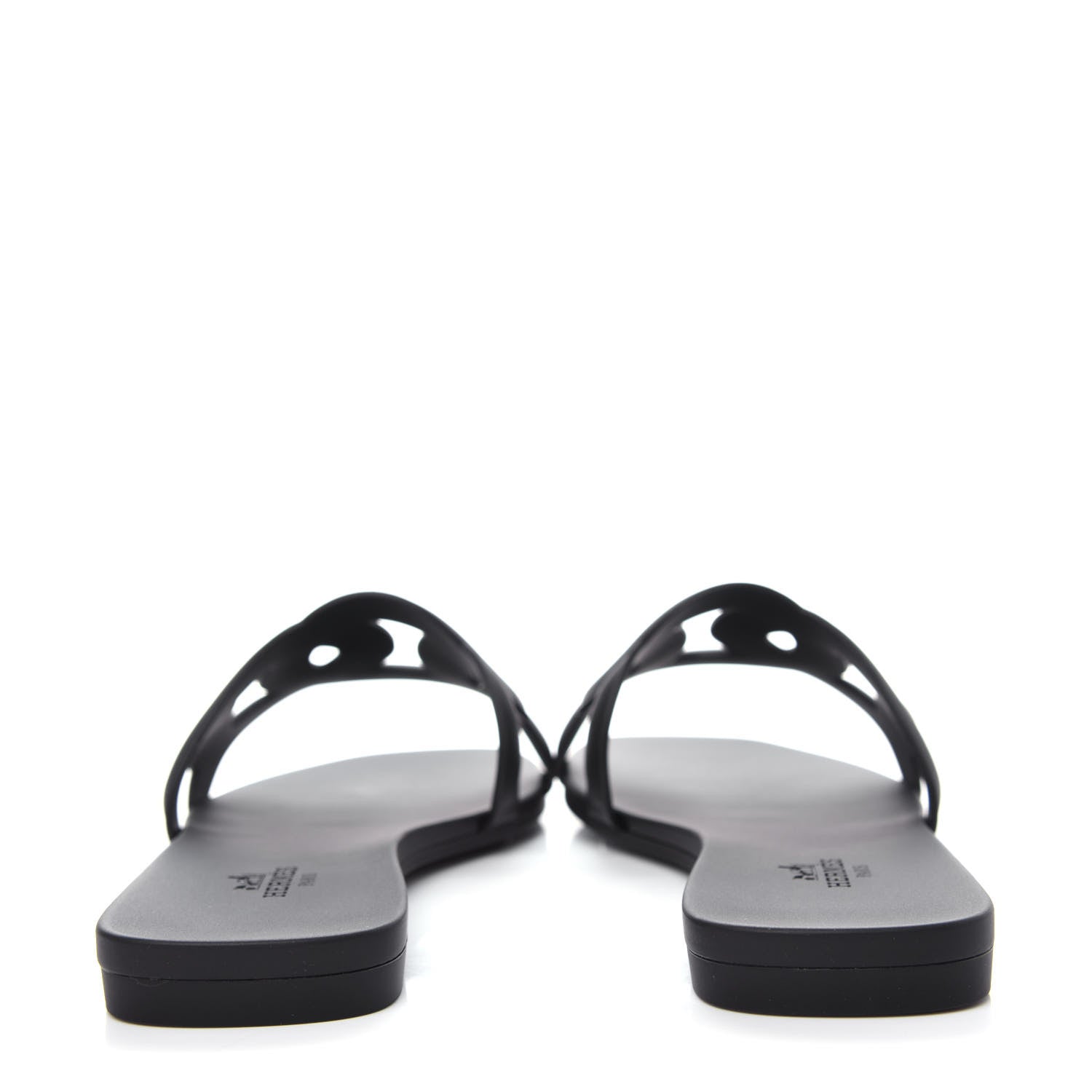Hermes Rubber Aloha Sandals 36 Black 7 of 11