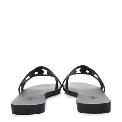 Hermes Rubber Aloha Sandals 36 Black 7 of 11