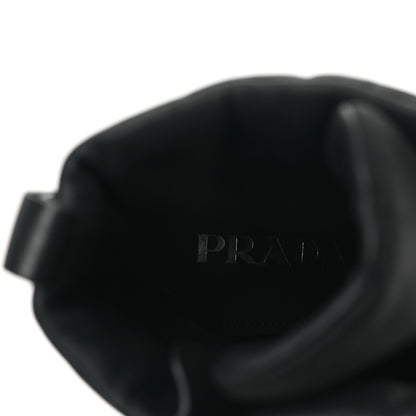 Prada Vitello Montana Re-Nylon Metal Triangle Logo 110mm Ankle Boots 38.5 Black 8 of 9