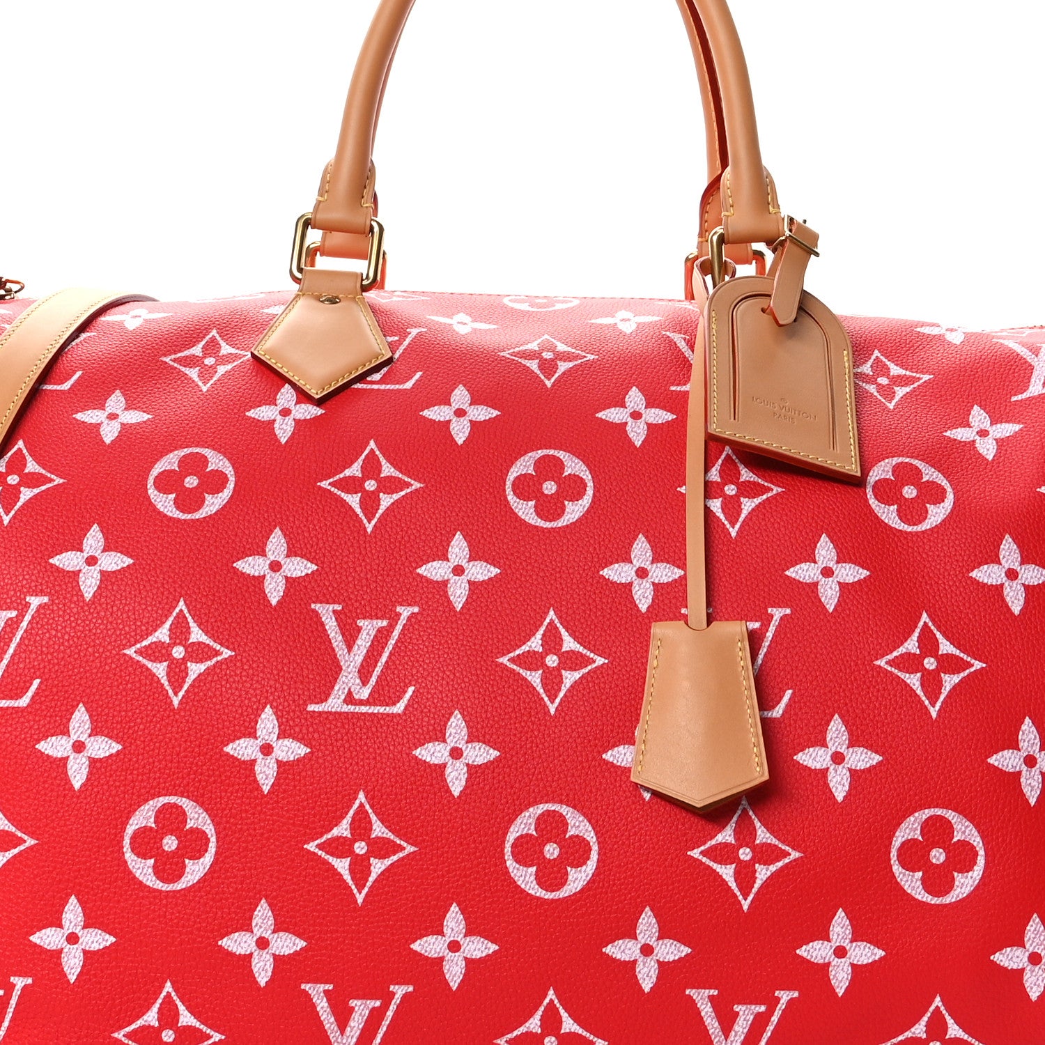 Louis Vuitton Calfskin Monogram Speedy P9 Bandouliere 50 Red 10 of 15