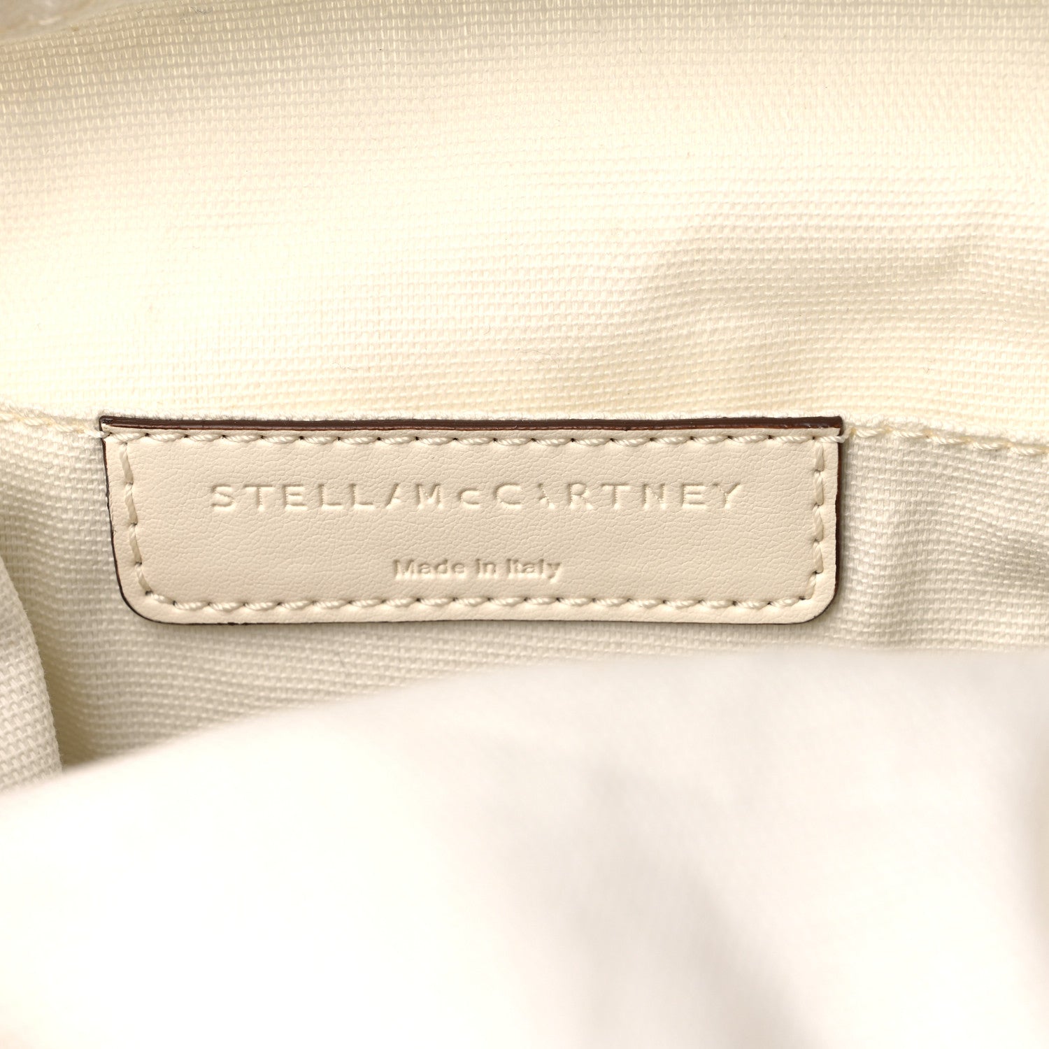 Stella McCartney Raffia Eco Alter Nappa Perforated Logo Round Crossbody Bag Natural 6 of 10