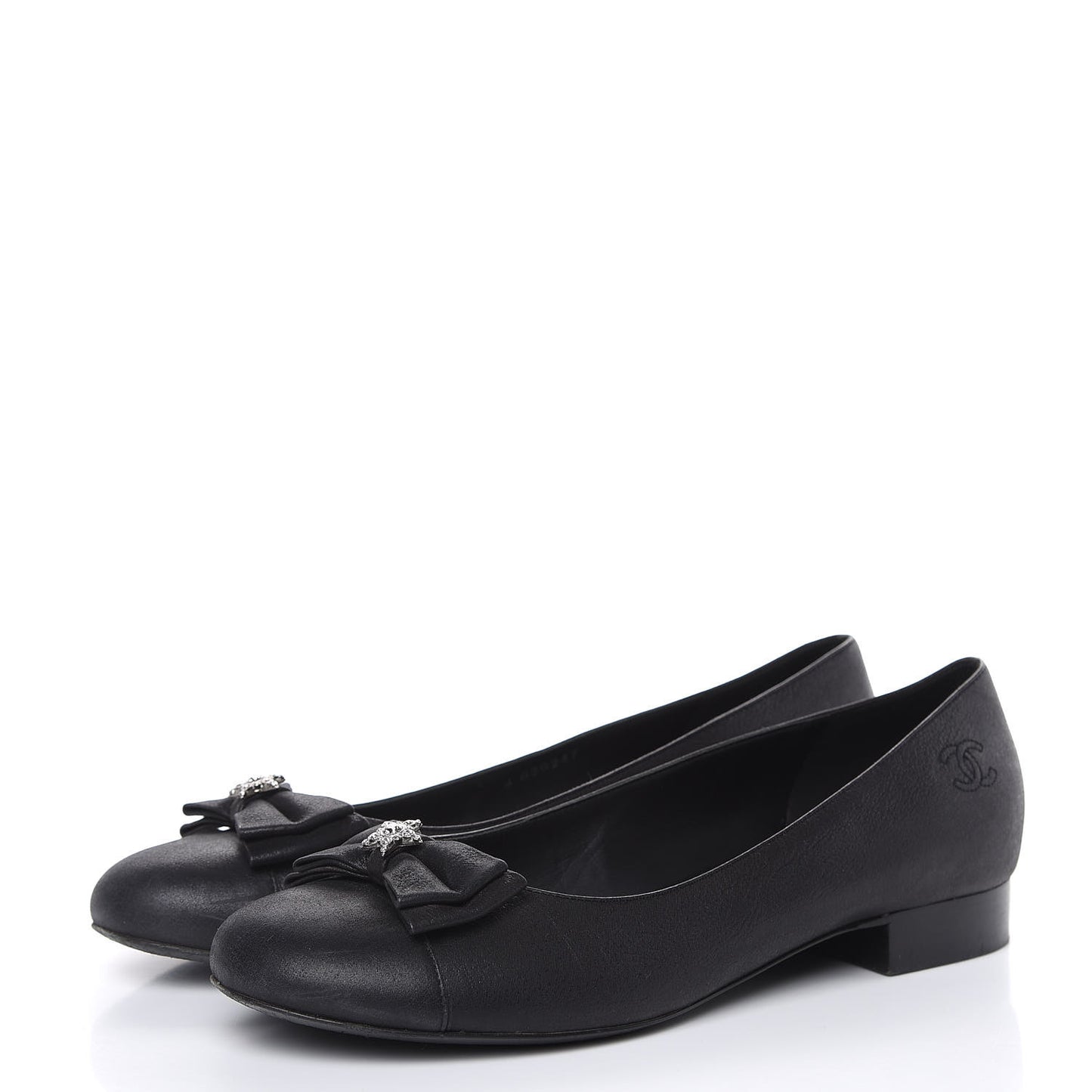 Buffalo Glitter Bow Ballerina Flats 39.5 Black